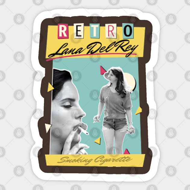 Lana Del Rey - Smoking Cigarette Sticker by Punyaomyule